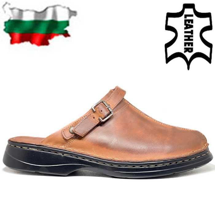 Мъжки чехли от ЕСТЕСТВЕНА кожа