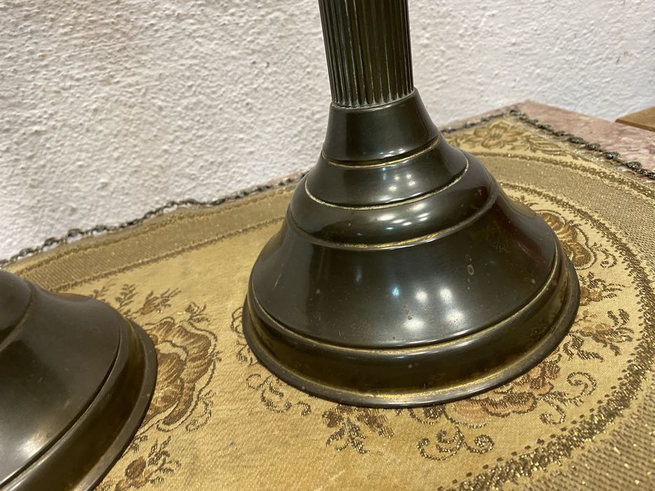 Огромни газени лампи с медна основа 80 см