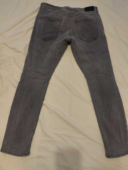 Pantaloni lungi blugi originali Bershka superbi gri