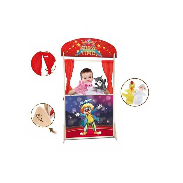 Дървен куклен театър Mercado Trade, 4бр. фигурки