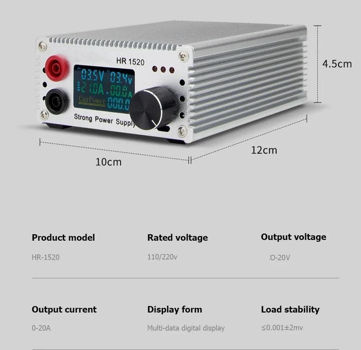 Short Killer HR1520 Aparat Profesional Detectare Scurtcircuit  detector defect circuit 0-20V 0-20A