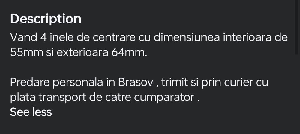 Vand inele centrare auto