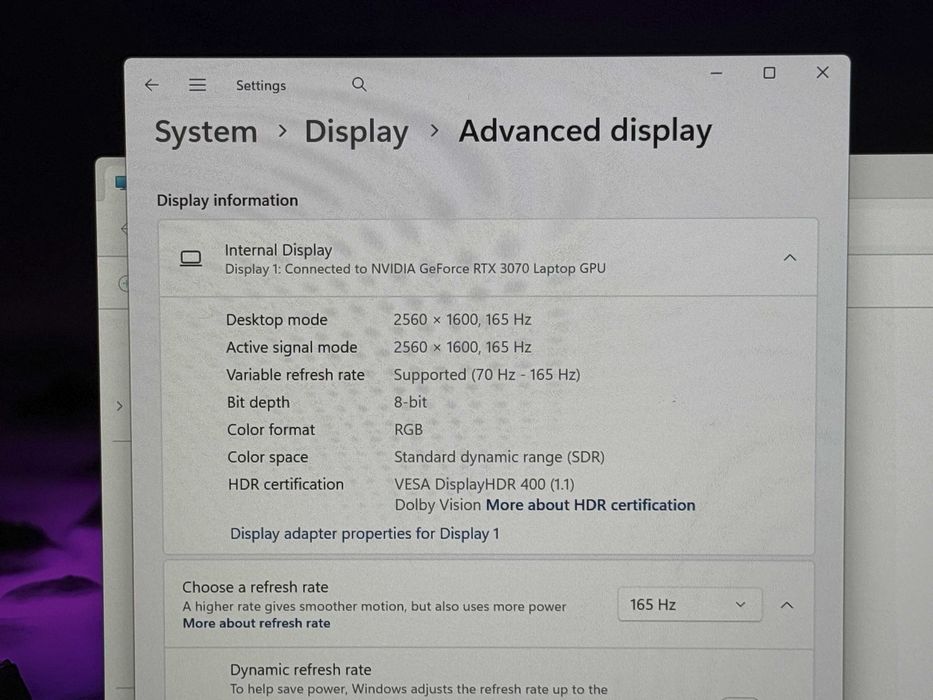 2.5k 165Hz Legion Pro 16`Ryzen 7-5800H/RTX 3070/32GB RAM/512GB SSD/RGB