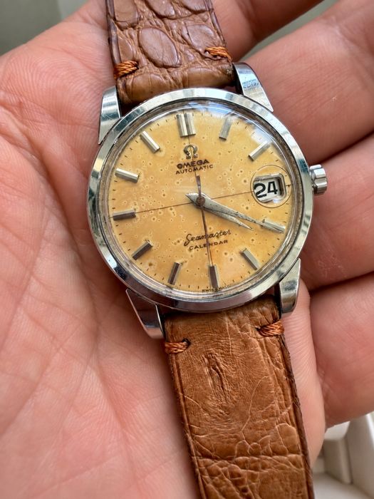 Ceas OMEGA Seamaster Calendar - Model Rar Cadran Tropical Crosshair-Calut Mare– CAL. 503 – Anul 1959