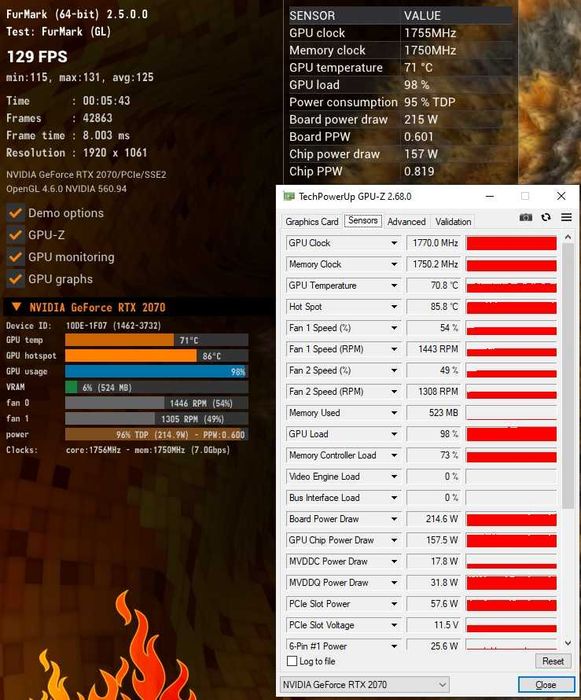 Видео Карта Nvidia GeForce RTX 2070 MSI 8G