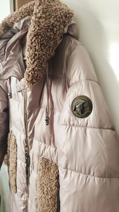 Бежово пухено яке палто Percat М-L