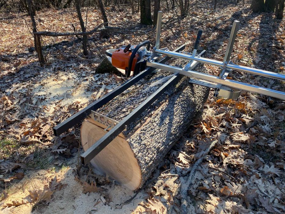 Приспособление на резачка/ гатер банциг за разбичване за верижен трион