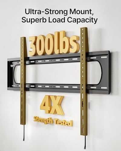Нова Фиксирана стенна стойка за голям ТВ до 120" VESA 900x600 136кг