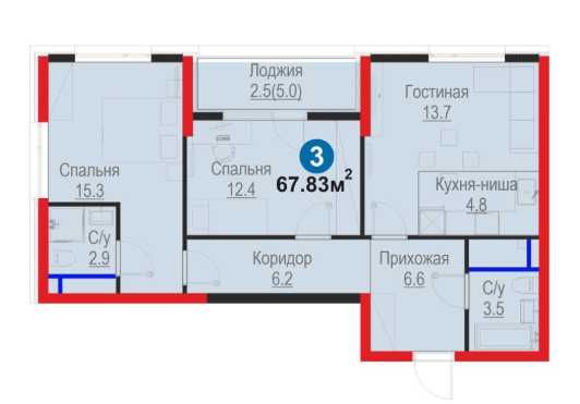 СКИДКА 22% | 3-комн. 68 м² у озера | 15 этаж | от 11 650 уе