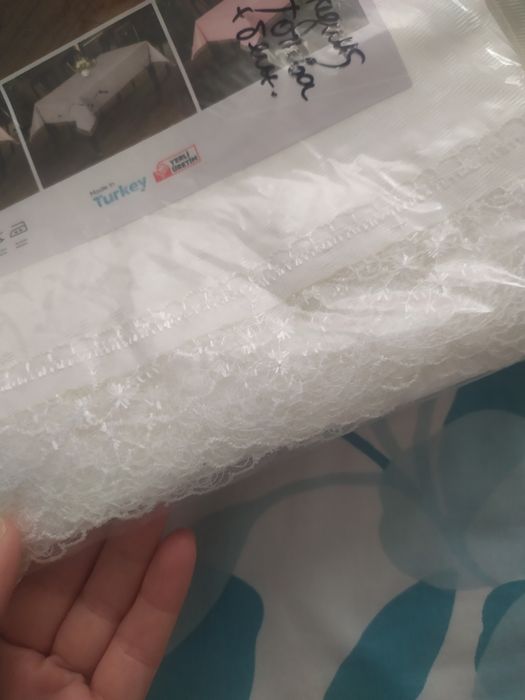 Покривка за маса - 1 бр, бяла