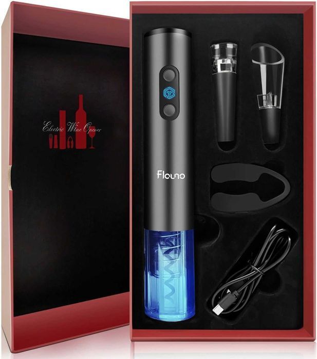 Set premium desfăcător electric Flauno, reîncărcabil, cu accesorii