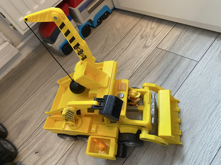 Set excavator galben Patrula Catelusilor