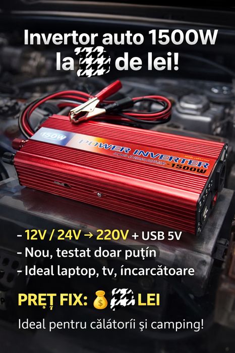 Inverter de putere 1.5 kW  249 Ron sigilat