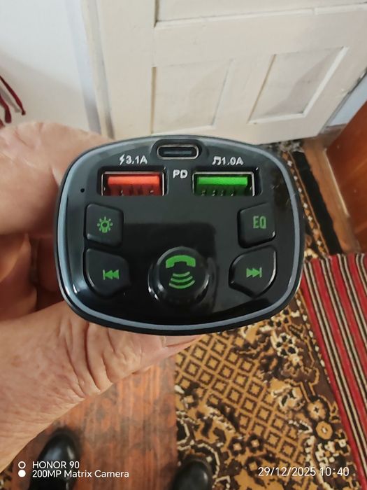 Bluetooth auto cu usb, încărcător rapid,cu potențiometru , set frecv