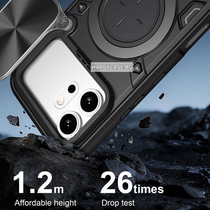 Honor 600 Pro / 600 / 600 Lite / GIANT RING Удароустойчив кейс гръб с пръстен