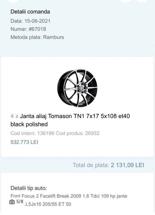 Jante Tomason TN1 Black Polished R17 5x108