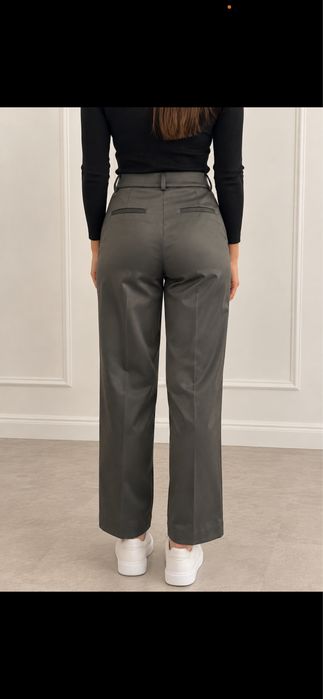 Pantaloni eleganți damă Zara gri antracit, mărimea M, noi cu etichetă
