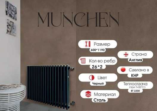 MUNCHEN из серии ZUM горизонтальный дизайнерский РАДИАТОР