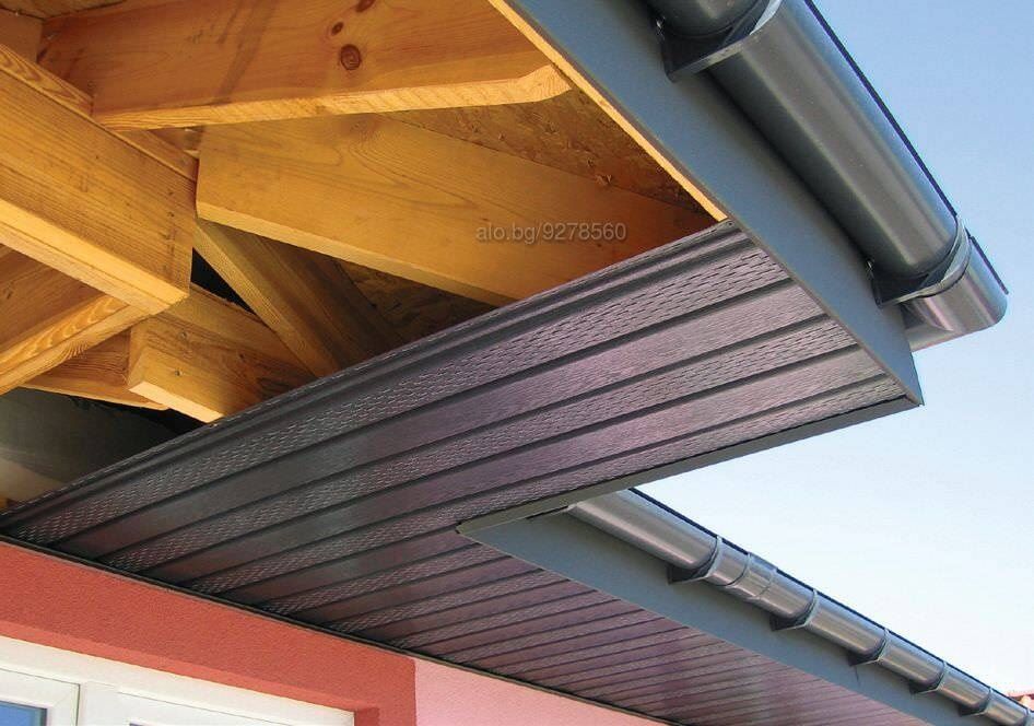 Обшиване със сачак на  под покривна стряха