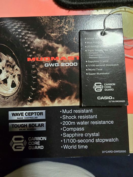 Casio solar G Shock  GWG 2000 -TLC Toyota Auto body