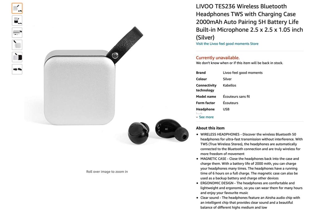 Casti Wireless LIVOO TES 236 sigilate