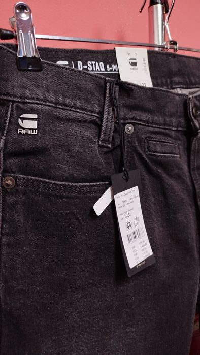 Оригинални дънки G-Star Raw D-Staq W31 нови мъжки черни slim  5 pocket