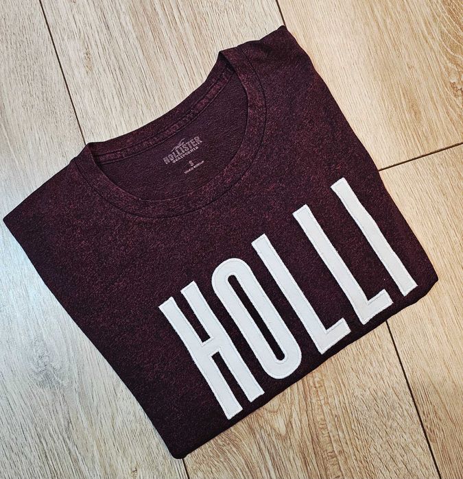 Tricou Holiester California, marimea S, vișiniu