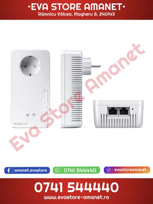 Kit de adaptoare Powerline + Wi-Fi mesh DEVOLO Magic 2 WiFi 6 Next Multiroom KIT