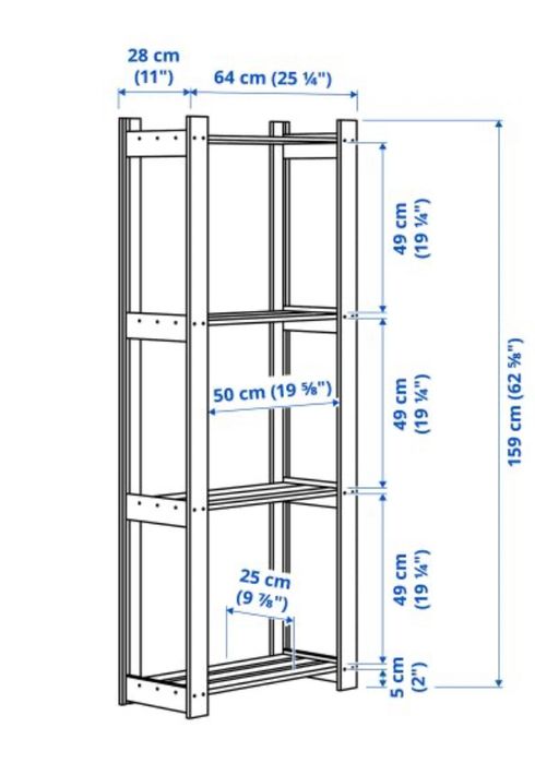 Дървена етажерка