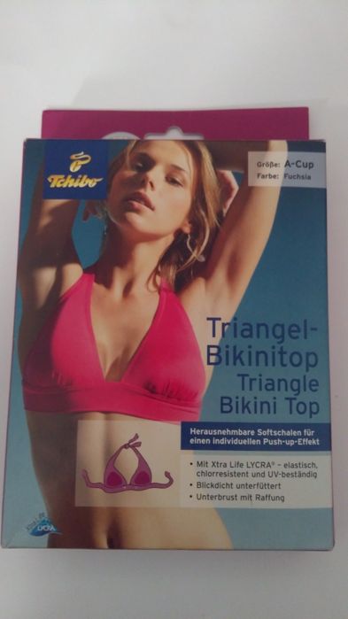 Costum baie dama, Tchibo 2 piese,  lycra, slip 42, sutien cupa A - NOU