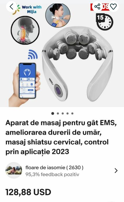 Aparat de masaj pentru gât EMS, ameliorarea durerii de umăr, masaj shi