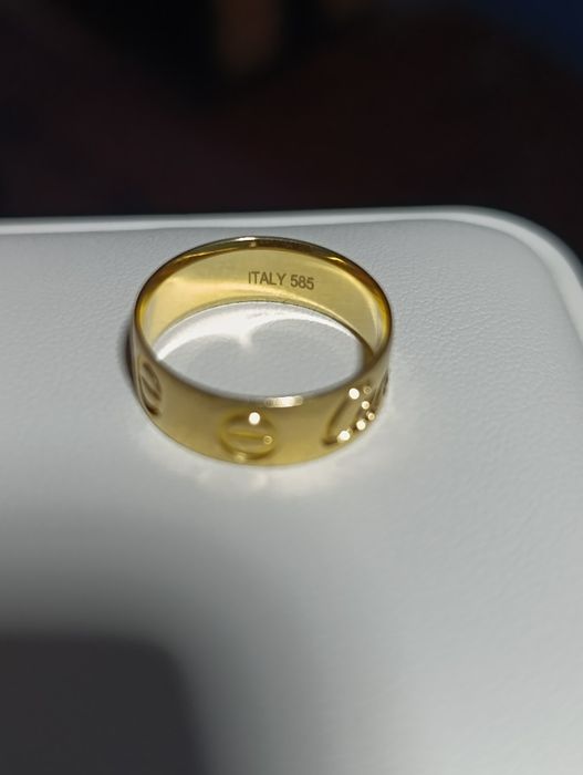 Золотое кольцо, Итальянская изделия, Cartier, проба 585, вес 3,2 р 17,