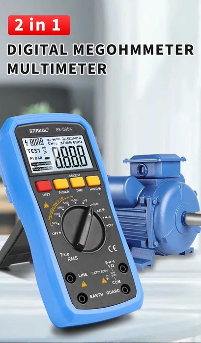Tester pt. rezistenta de izolatie, Snakol SK-505A. Megohmetru + multimetru