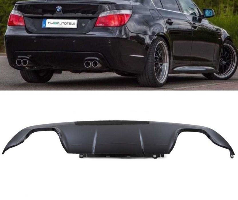 Двоен дифузьор за БМВ е60/Bmw e60/61 Черен гланц