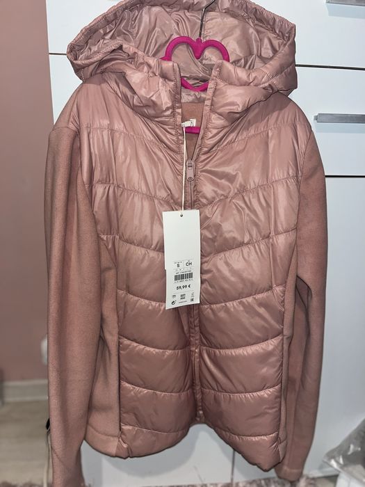 Ново яке гъши пух Oysho Ойшо Zara с качулка черно guess michael kors