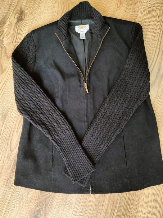 Дамско яке Talbots от черен велур и джобове