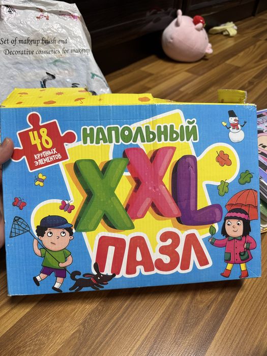 Пазлы свинка Пеппа напольный пазл ХХL новогодние