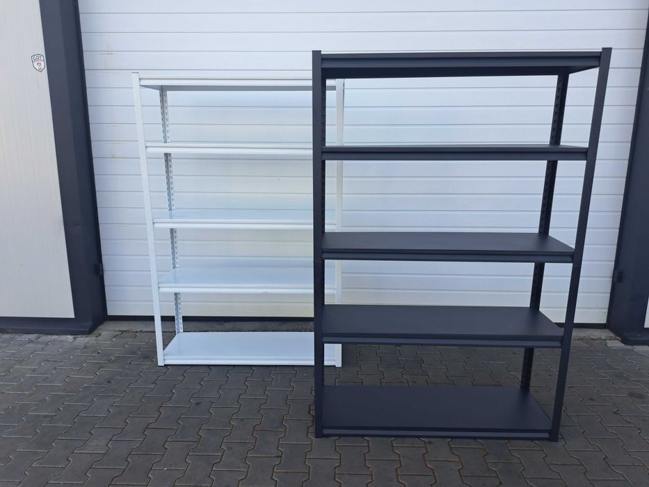 Бял/Син стелаж 180x90x40, 175кг | Черен/Бял стелаж 180x120x40, 100кг