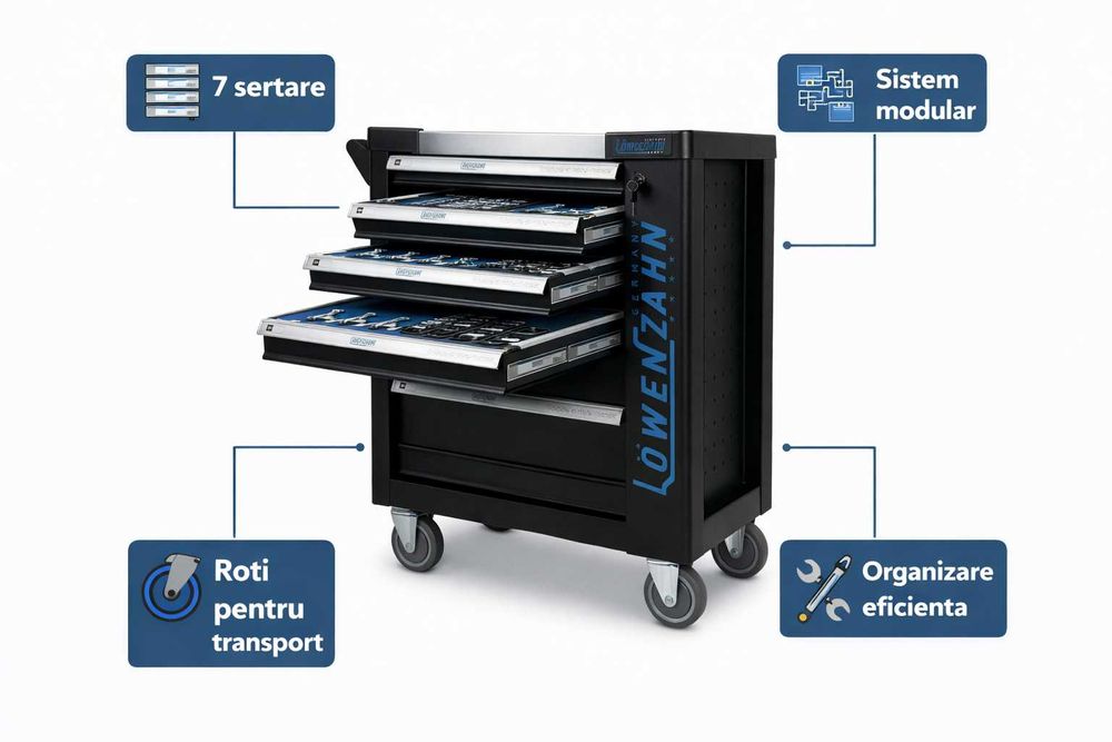 Dulap scule Lowenzahn 7 sertare sistem modular profesional Oradea