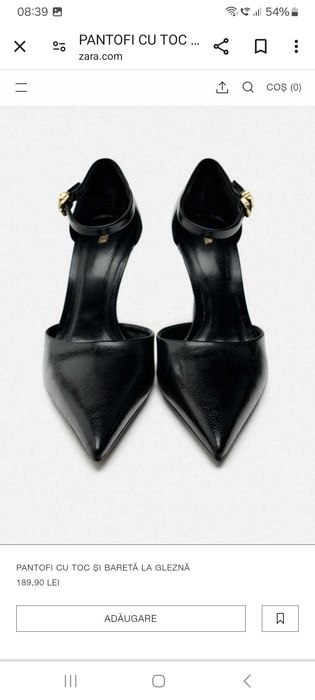 Pantofi negri, eleganti. Zara