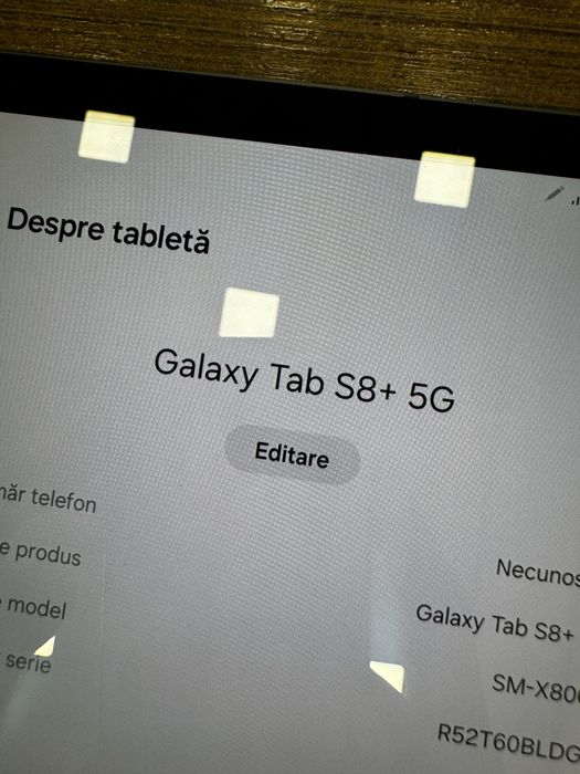 Samsung Tab S8+ Plus 5G / 128GB / Impecabila / Garantie 12 luni
