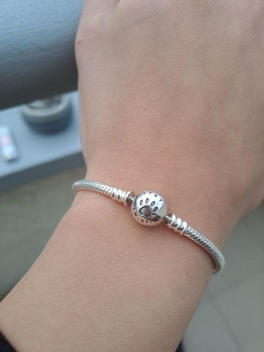 Сребърна гривна с Лапичка + ПОДАРЪК