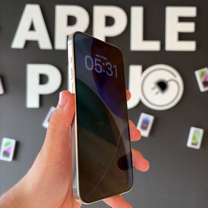 iPhone 15 Pro Max Cu 24 Luni Garanție/ApplePlug 256Gb Ca Nou 100% White Titanium