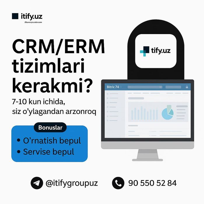 Telegram bot,Sayt,Mobil ilova, Crm/Erm pos tizim kerakmi?