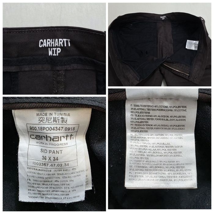 Pantaloni chino Carhartt WIP Sid Slim Tapered- Cypress Rinsed, 36 × 34