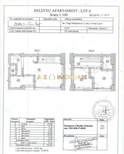 3 Camere de inchiriat | Aviatiei | Metrou | Loc de parcare | Duplex |