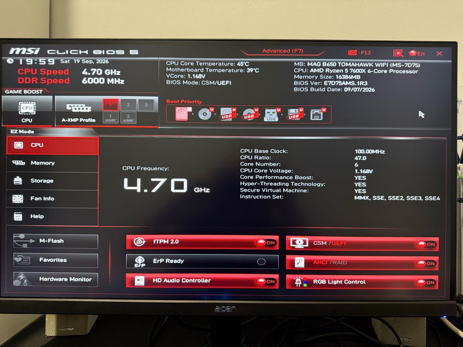 Ryzen 5 7600x, AM5