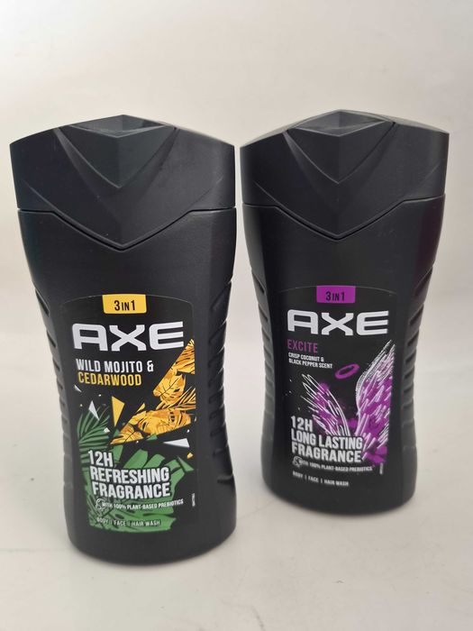 1 бр-2.99€ 3 бр-6.99€ AXE душ гел 3в1 250мл, микс аромати