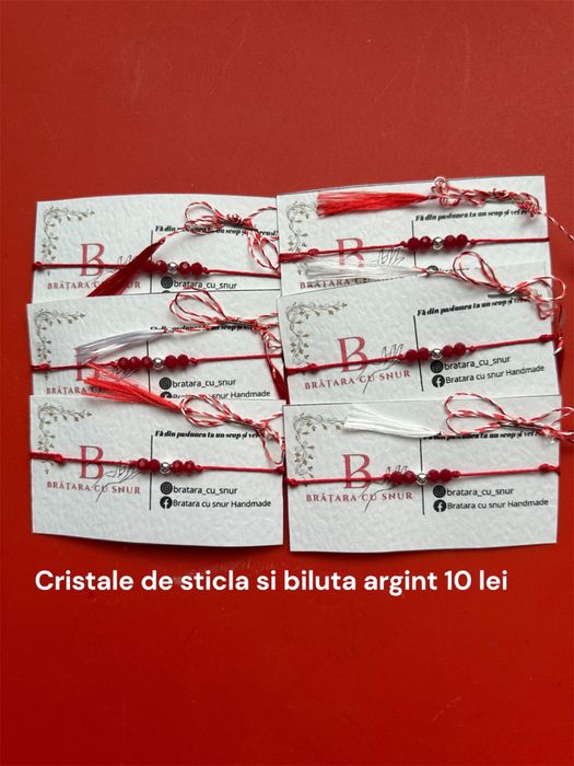 Martisoare Bratari cu snur ajustabil