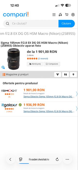 Obiectiv Sigma 105mm f/2.8 EX DG OS HSM Macro nikon dslr foto aparat